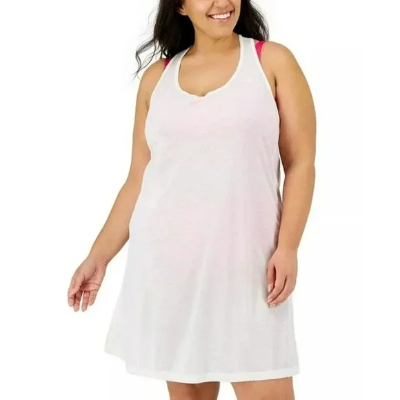 Nike Women's Confetti Crewneck Racerback Plus Size Cover Up Dress Size 2X - Picture 1 of 13